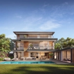 A luxurious modern home with a pool